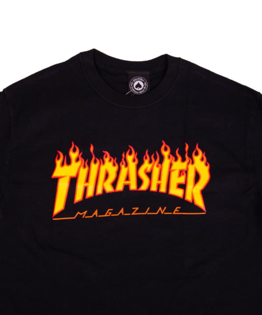 T-shirt Thrasher Flame Logo black