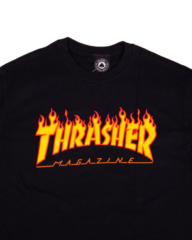 T-shirt Thrasher Flame Logo black