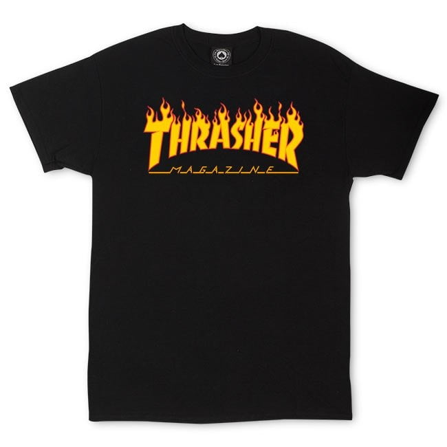 T-shirt Thrasher Flame Logo black - Neighbourhood Skateshop