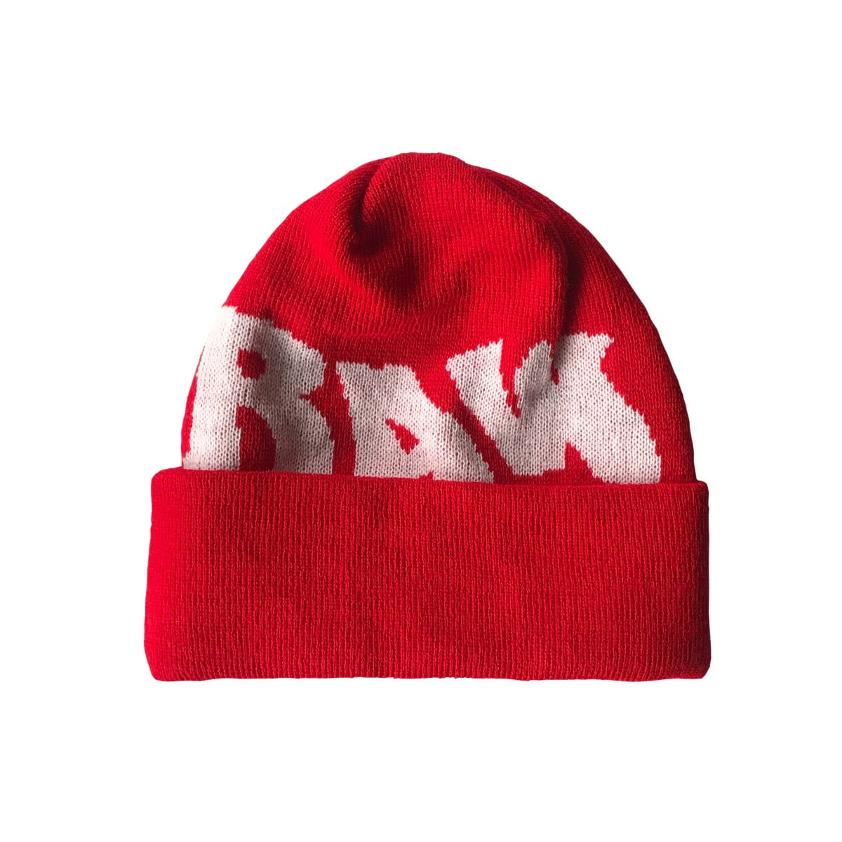 RAW HIDE BIG OG LOGO BEANIE RED - Neighbourhood Skateshop