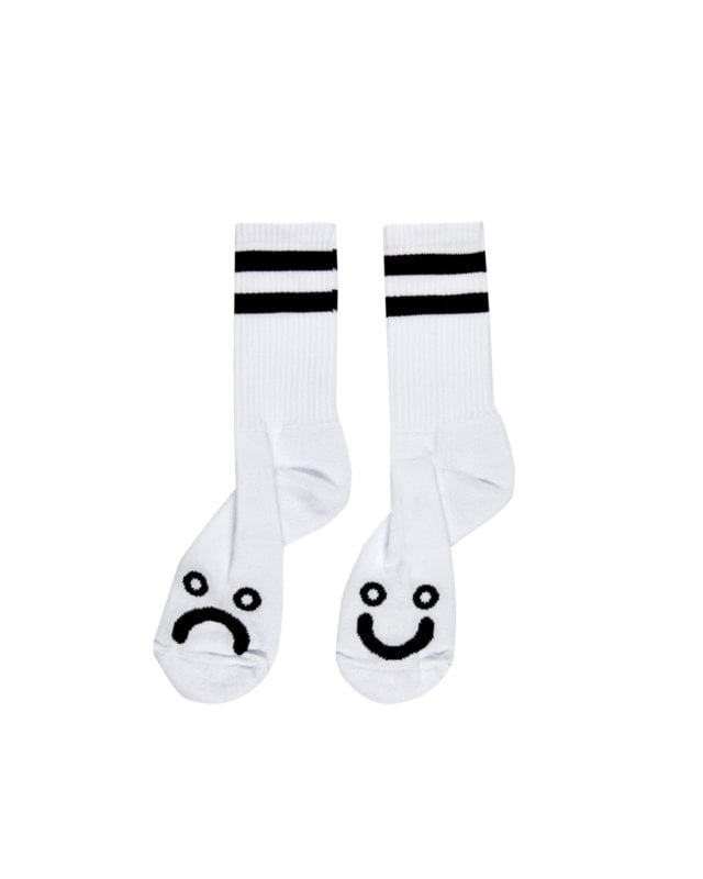 POLAR HAPPY SAD SOCKS WHITE