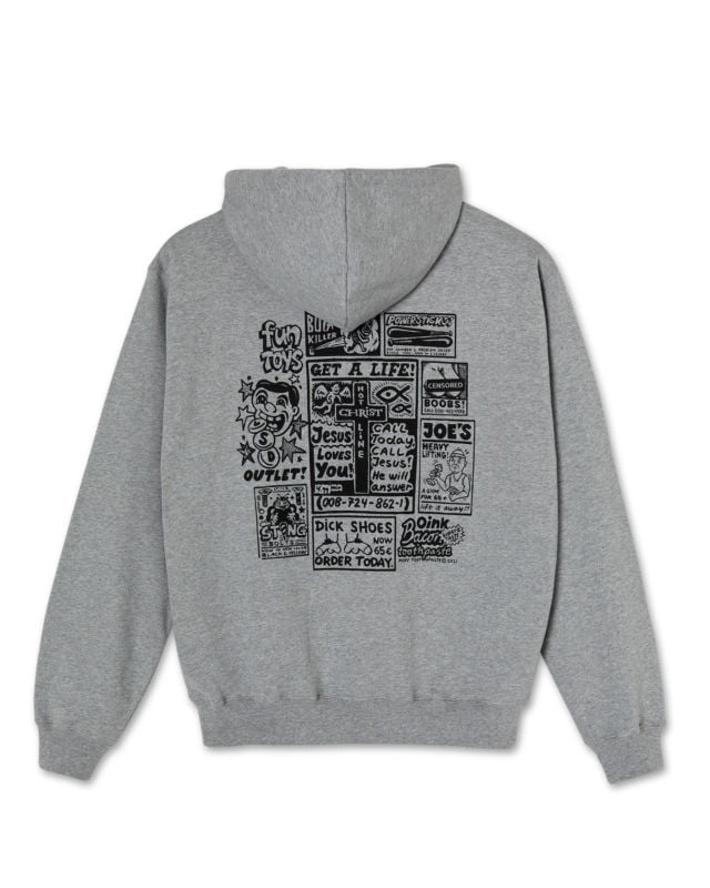 Polar Skate Co SU22 Classifieds Hoodie Heather Grey