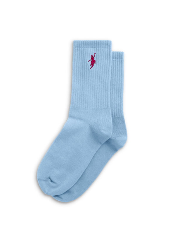 Polar No Comply Socks Light Blue / Cherry